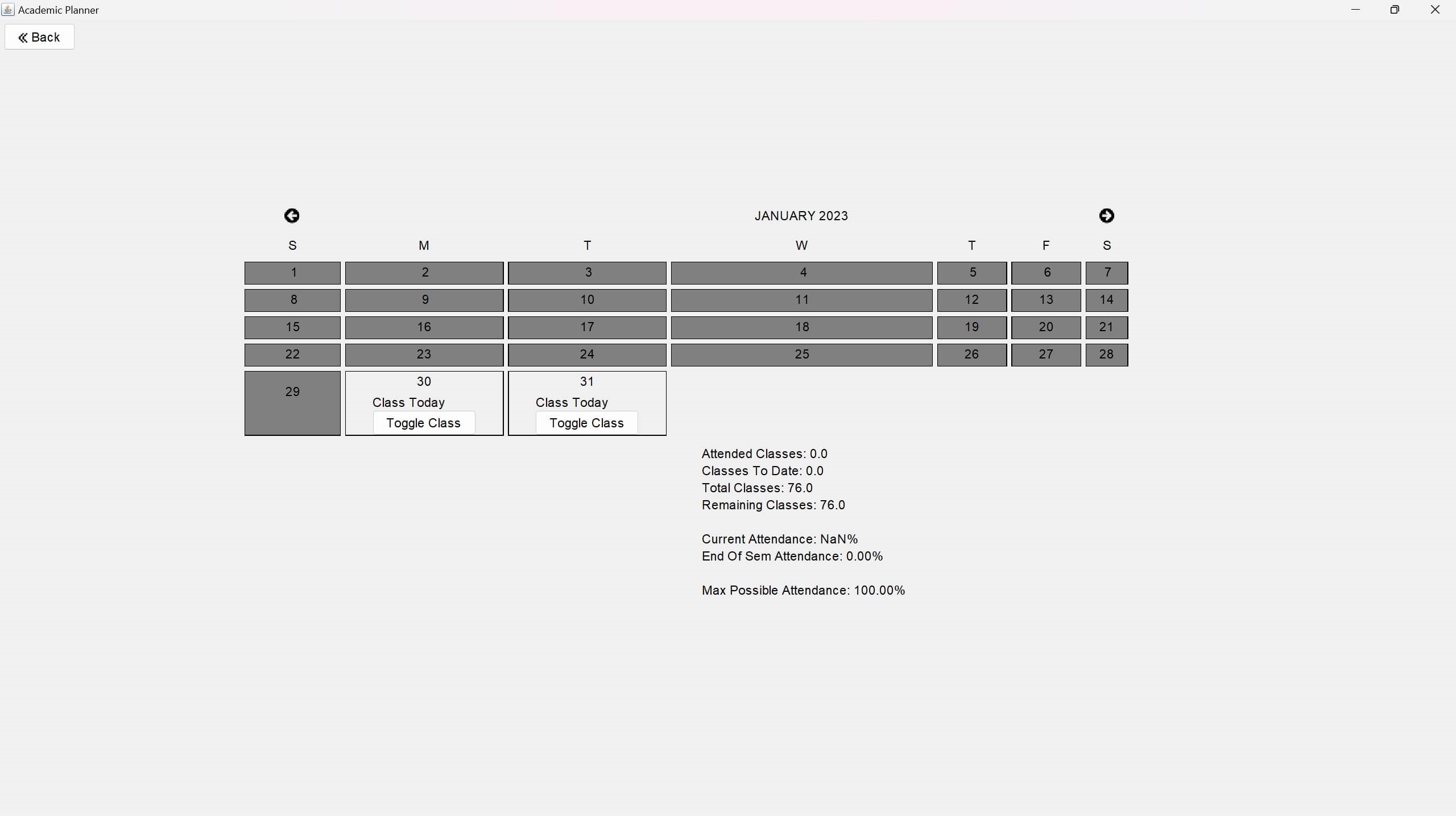 Academic Planner